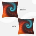 thumbnail image 3 of ZICANCN Orange Swirl Fractal Decorative Throw Pillow Covers, Bed Couch Sofa Decorative Knit Pillow Covers for Living Room Farmhouse, 26"x26", 3 of 8