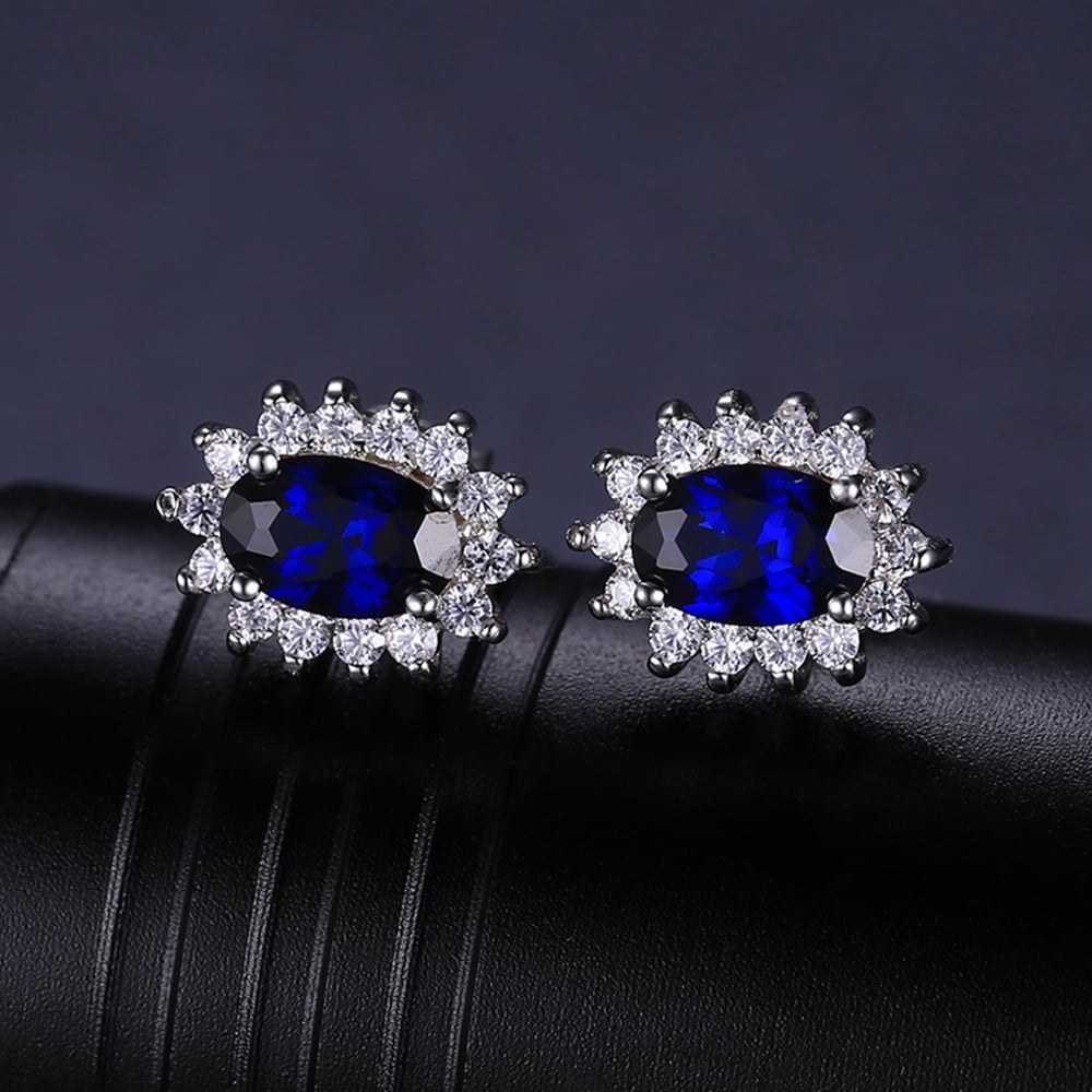 Kate Sterling Silver Purple Clear CZ Stud Earrings Womens Ginger Lyne Collection