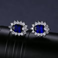 thumbnail image 2 of Kate Sterling Silver Purple Clear CZ Stud Earrings Womens Ginger Lyne Collection, 2 of 3