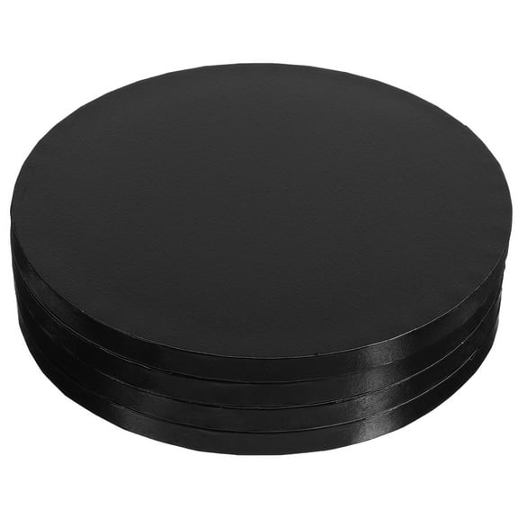 Hemoton Black Thickened Cake Board Holder for Stability Versatile Use in Weddings Birthdays Parties 4 Layers Corrugated Cardboard