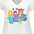 thumbnail image 4 of Inktastic Halloween Monsters Women's Plus Size V-Neck T-Shirt, 4 of 5