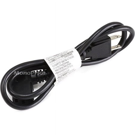UPC: 0844660076759 | Monoprice 3ft 18AWG Power Cord w/ 3 Conductor PC Power Connector Socket  10A (NEMA 5-15P to Right Angle IEC-320-C13)