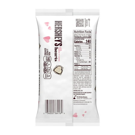 Hershey's Pink Cookies 'n' Creme Hearts Valentine's Day Candy, Bag 8.8 oz