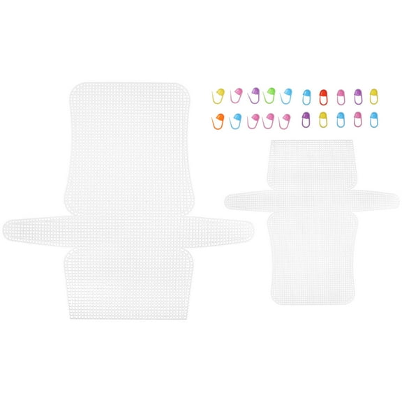 Raindrops DIY Woven Bag Kit with Plastic Canvas Sheets for Handmade Pouches in White Color 1 Set