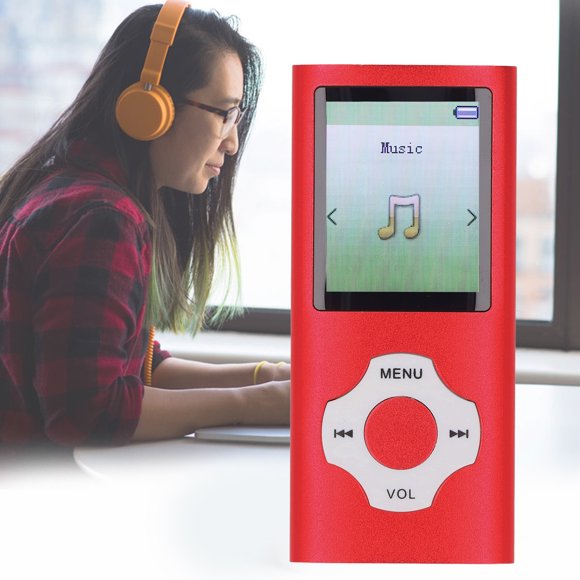 Reproductor mp3 mp4, bt 5.0 hifi sonido pantalla un color de 1,8 pulgadas, 128 gb ampliable, reproductor de música de vídeo portátil con grado de voz de libro electórico,