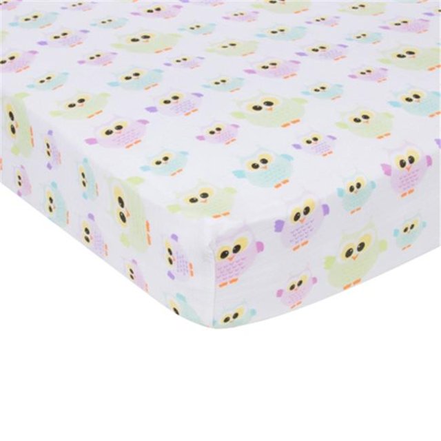 MiracleWare 7446 Owls Drap-Housse de Lit de Bébé en Mousseline