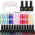 thumbnail image 1 of LILYCUTE Juego de manicura 36W Lámpara UV Juego de uñas 10 colores Semipermanente Juego de esmaltes de gel para uñas con capa superior para base Soak Off Lámpara LED UV zhangmengya LED, 1 of 2