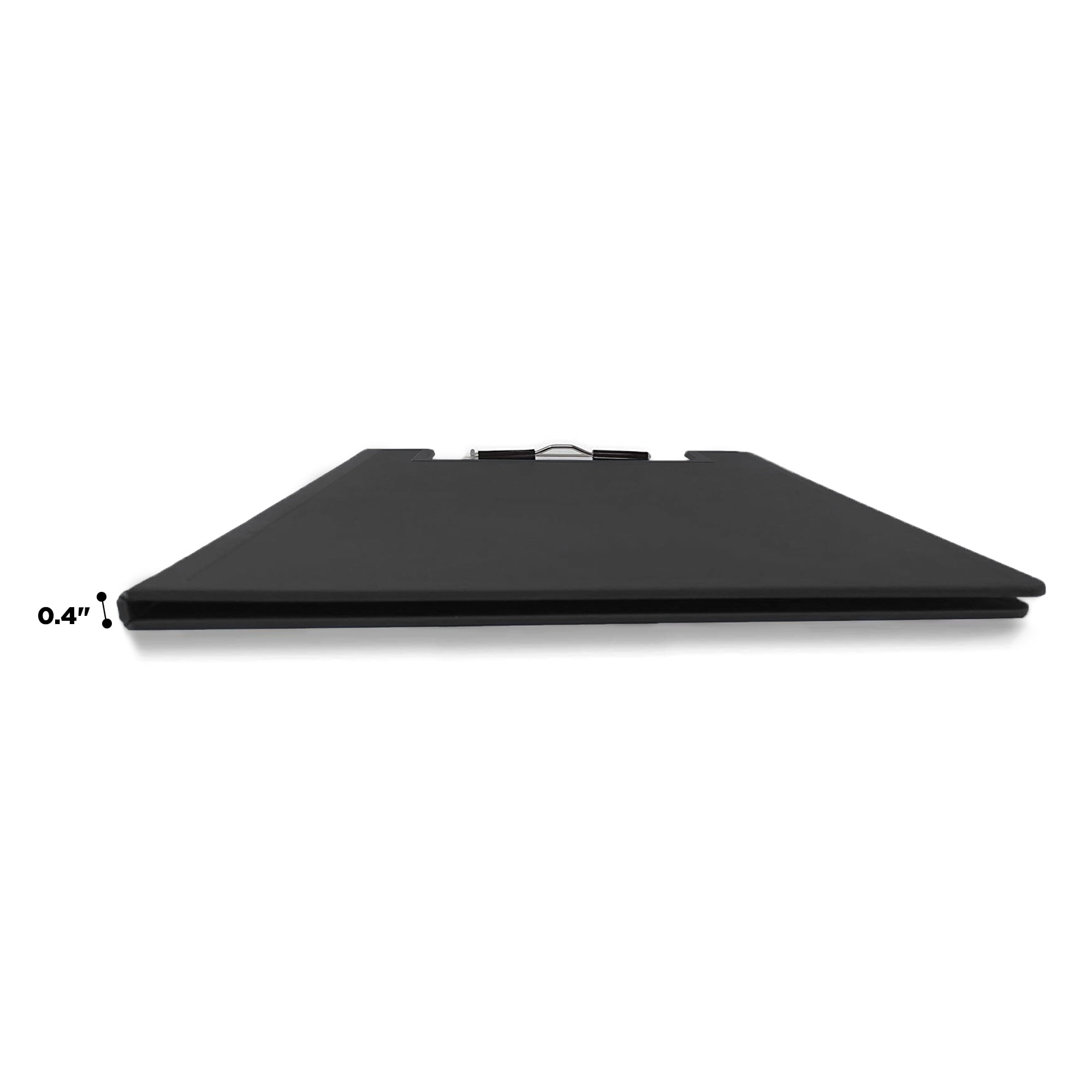 Carstens Heavy Duty Low-Profile Clipboard with Cover – Plastic, Black
