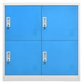 thumbnail image 3 of vidaXL Locker Cabinets 2 pcs Light Gray and Blue 35.4"x17.7"x36.4" Steel, 3 of 8
