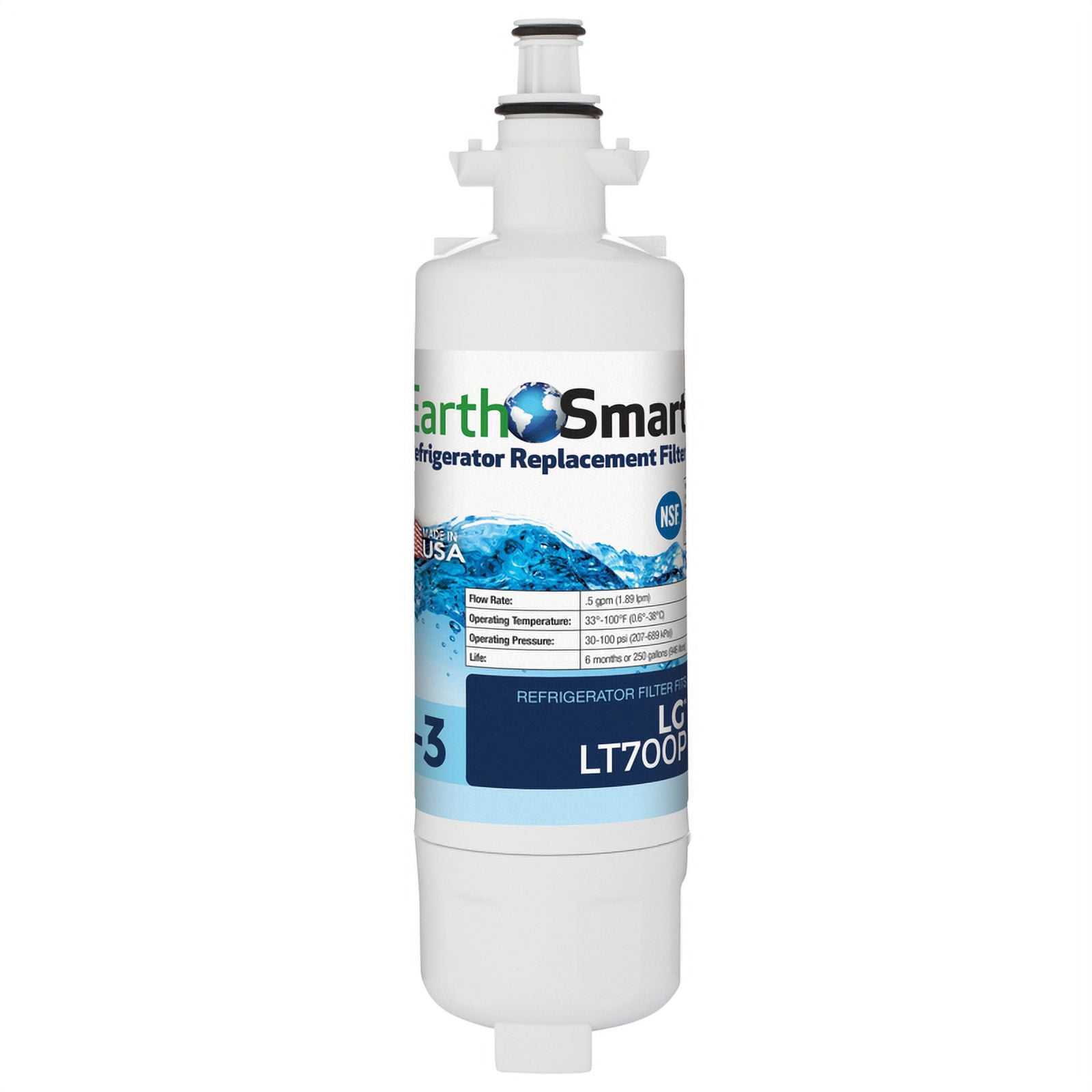 TST Water L-3 Refrigerator Water Filter Replacement for LG LT700P - Filter Change Indicator — Residential Use, Standard Application