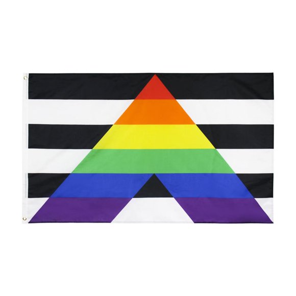 CNKOO 3x5ft Gay Straight Ally Flag LGBT Straight Alliance Rainbow Flags