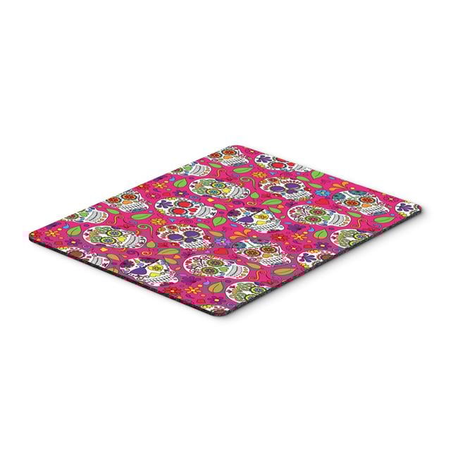 Day of the Dead Pink Mouse Pad, Hot Pad or Trivet