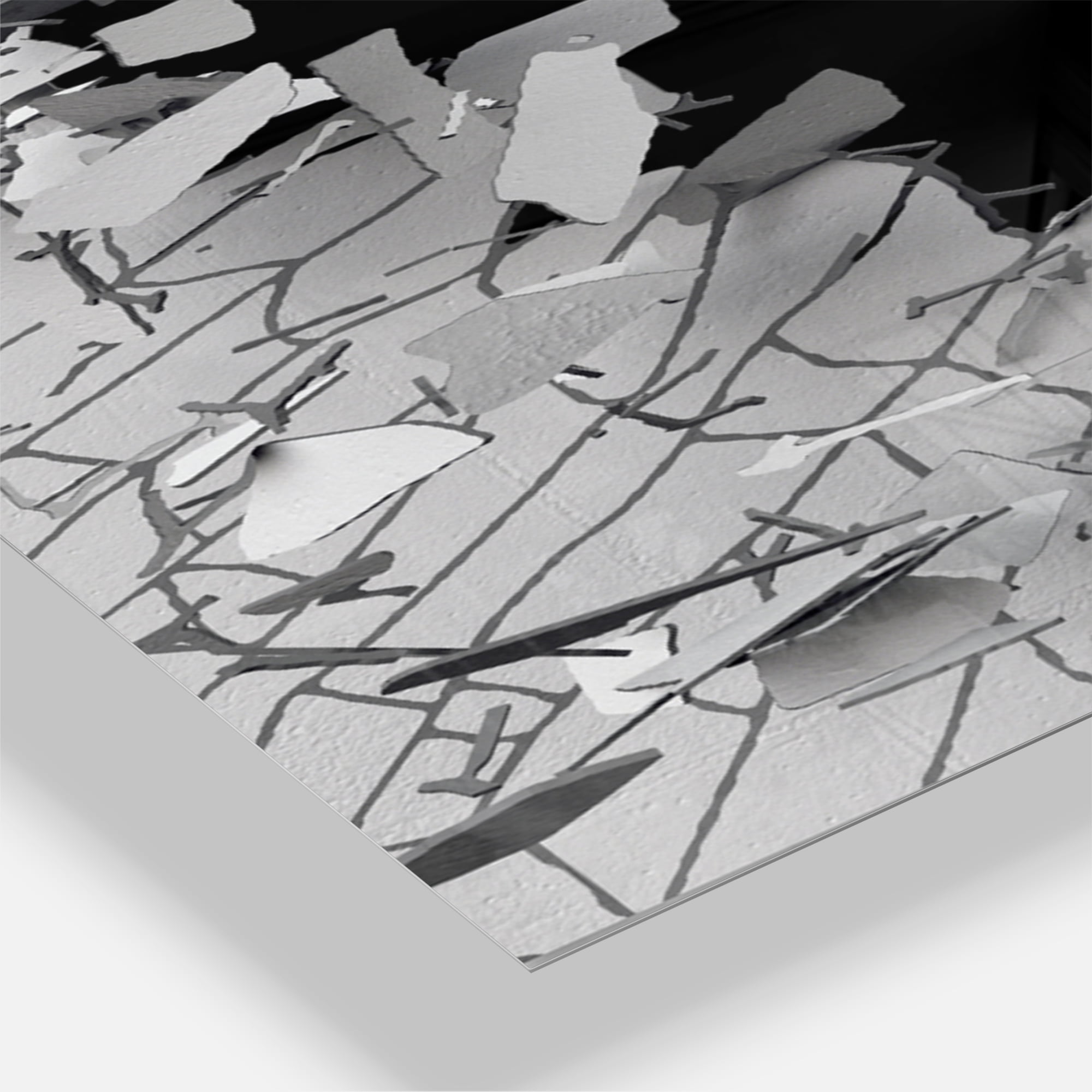 Designart 'Abstract Broken Wall 3D Design' Modern Wall Clock