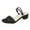 Black, variant on Utoimkio Slide Sandals for Women Women's Medium Heeled Mules Fish Mouth Slippers Thick Heeled Sandals
