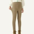 thumbnail image 4 of ATOGUTA Girls Fleece Leggings Kids Winter Warm Leggings Thick Thermal Tights Pants Size 2T-13, Coffee, 4 of 6