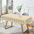 thumbnail image 2 of Mizhona Checkered Pattern Tablecloths for Rectangle Tables Yellow and White Plaid Table Cloth for Kitchen Dinner Decor,60"x120", 2 of 6