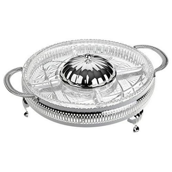 Silver Plated by Queen Anne 5 Section Hors d'oeuvre with Lid Silver-Plated