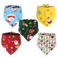 thumbnail image 1 of Pañuelos para perros, bufandas navideñas para perros y baberos triangulares para el Día de Acción de Gracias, juego de toallas para saliva para mascotas, 1 of 5