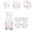 thumbnail image 6 of TISHITA Sake Pot Set Japanese Sake Set Unique Decorative Multifunctional Clear Traditional Glass Sake Bottle Set 1 Sake Bottle 4 Cups B, 6 of 8