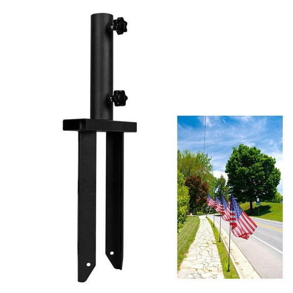 Flag Spike Ground Stake,Ground Spike Flag Pole Holder Metal Stakes for Ground, Flag Base, Universal Light Stakes