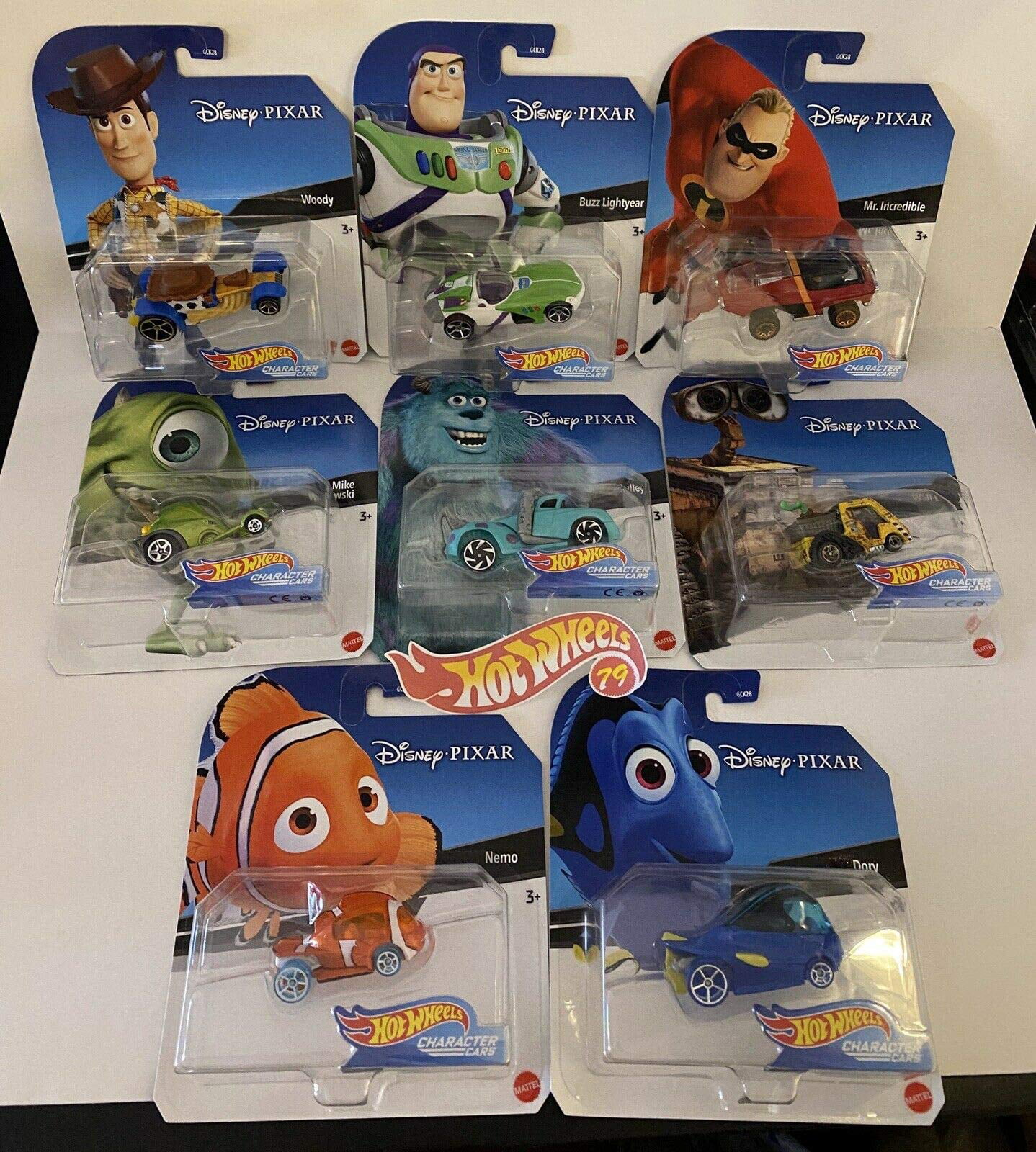 New 2020 Hot Wheels Disney Pixar 5 Cars Set Walmart Exclusive Nemo Toy Story 