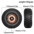 thumbnail image 6 of 4PCS 1.9 Metal Beadlock Tires Claw Mud Terrain Wheel Tires for FCX10 Axial SCX10 Pro SCX10 UTB18 TRX4 Multicolor,1 * rc upgrade parts kit,Multicolor, 6 of 8