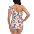 thumbnail image 5 of Honeii Cartoon Poodle Dog for women's one-piece swimsuit featuring a chic one-shoulder design experience elegance and style in the water-Large, 5 of 6