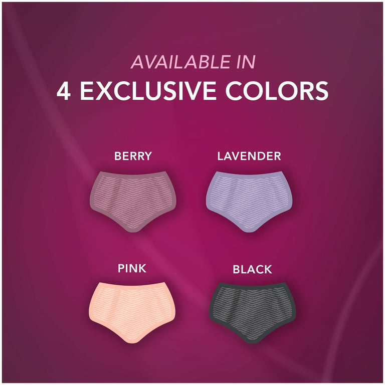 Depend Silhouette Incontinence Maximum L Black Pink & Berry Underwear, 12  ct - Baker's