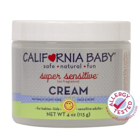 California Baby Super Sensitive Crème hydratante, parfum, 4 Oz