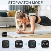 Rotating Pomodoro Timer 5, 25, 10 50 Minutes Preset, Desk Productivity Flip Timer for Work, Study, Kitchen,Black