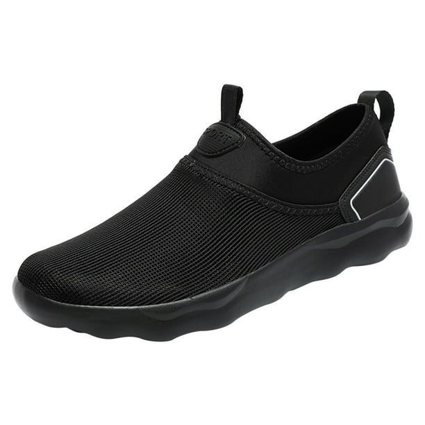 TOWED22 Womens Tennis Walking Shoes Slip on Lightweight Comfort Memory Foam  Sneakers(Black,8) 