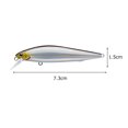 thumbnail image 3 of Señuelo de pesca de pececillo que se hunde Crankbaits Perca Pesca Aparejos de pesca (C Plata), 3 of 7