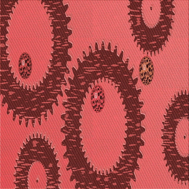 Ahgly Company Tapis d'Intérieur Lavable en Machine Carré Rouge Transitionnel, 4 Pieds Carré