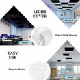 thumbnail image 4 of 4 Pack Solid Color Fluorescent Light Covers for Ceiling Lights Black Magnetic Ceiling Light Covers Overhead Light Filters for Office Classroom Home, 4 of 9