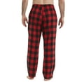 thumbnail image 5 of Onimisc Mens Pajama Pants Flannel Plaid Cotton Sleep Lounge Pants Warm Sleepwear Pants PJ Bottoms with Pockets and Button Fly, 1 Pack, 5 of 8