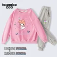 thumbnail image 3 of Sanrios My Melody Kuromi-Conjunto de ropa deportiva para niña, jersey de cuello redondo con estampado de corazón de amor, pantalones informales, Kawaii, cálido, regalo, 3 of 5