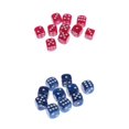 thumbnail image 1 of 20 Unids / Set Dados de Punto de 6 dos para Beber Piezas de Juguetes de Club de Juego Rosa + Azul Baoblaze Set de dados de 6 caras, 1 of 8