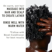 Bevel Mens Hair Shampoo, Moisturizing, with Shea and Coconut Oil, 12 fl oz