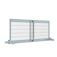 thumbnail image 2 of PawHut 71" W x 27.25" H Extra Wide Freestanding Pet Gate with Adjustable Length Dog, Cat, Barrier for House, Doorway, Hallway, Blue-Gray, 2 of 9