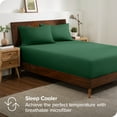 thumbnail image 4 of Bare Home Ultra-Soft Fitted Sheet + Pillowcase Set - Premium 1800 Collection - Deep Pocket - King, Forest Green, 4 of 7