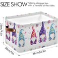 thumbnail image 4 of Foldable Storage Basket, Cube Organizer Bins Magic Gnomes Cube Bag Dual Handles for Closet Shelf, 4 of 8