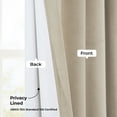 thumbnail image 5 of Half Price Drapes Macchiato Beige Heritage Plush Velvet Room Darkening Curtains (1 Panel), 50W X 96L, 5 of 10
