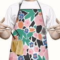 thumbnail image 2 of Pioneer Flower Floral Print Pattern Apron-Garden Aprons for Women with Pockets-Cotton Linen Waterproof Kitchen Cooking Gardening Aprons Adjustable for Kitchen,Cooking,BBQ and Salon 33x27 Inch, 2 of 7