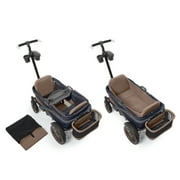 Gladly Family Anthem2 All-Terrain 2-Seater Wagon Stroller, Rugged Wheels, Removable Canopy, Foldable, Forest Adventure Bundle