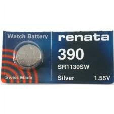 Renata 390/389 - SR1130 Silver Oxide Button Battery 1.55V - 10 Pack   FREE SHIPPING!