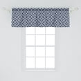 thumbnail image 2 of Ambesonne Vintage Window Valance, Geometric Elements Tiling, 54" X 18", Dark Slate Blue and White, 2 of 3