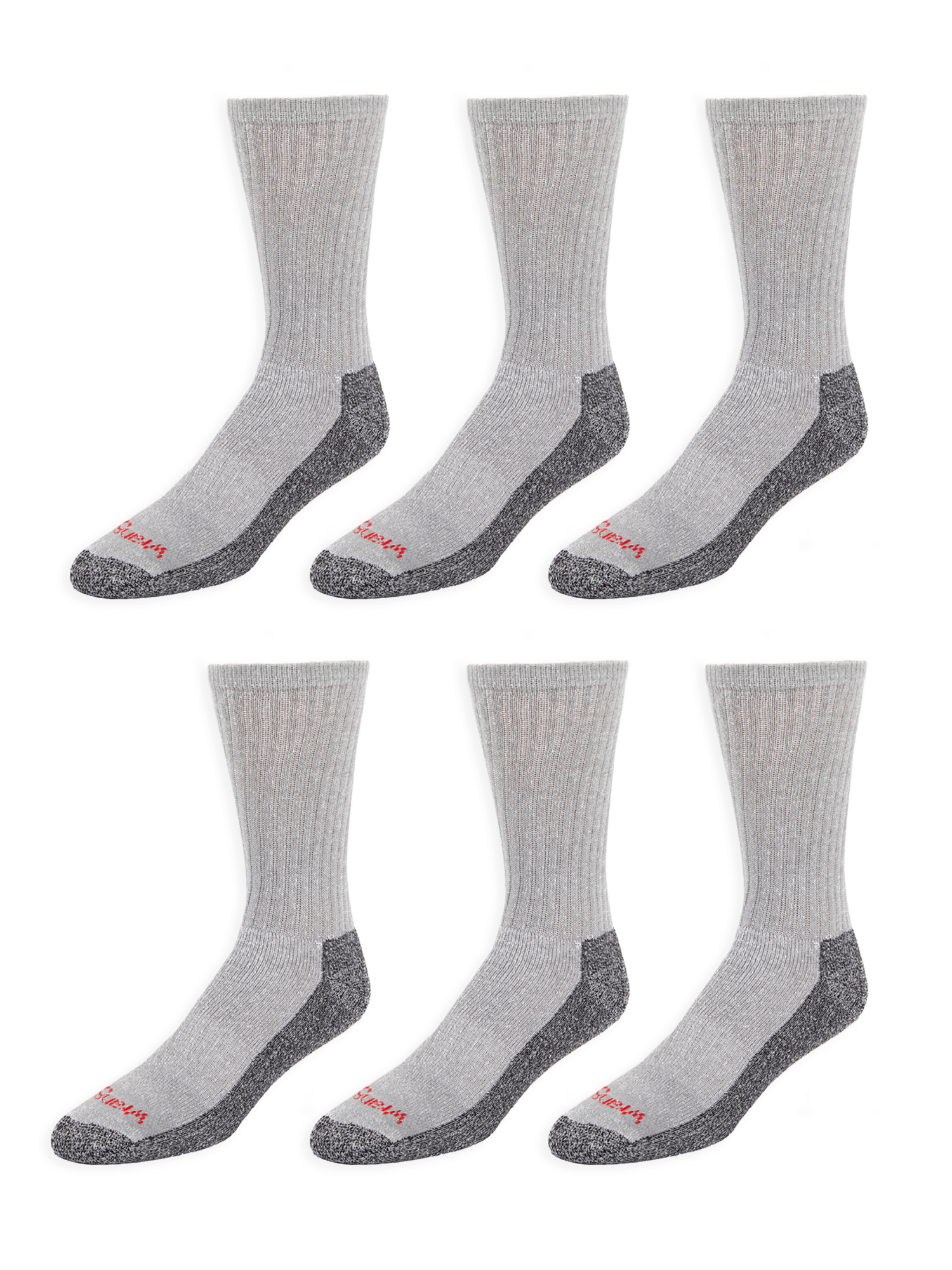 Wrangler Men's Cushion Crew Works Socks, 6 pack - Walmart.com