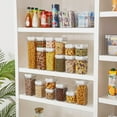 thumbnail image 3 of Airtight Food Storage Containers, 7-Piece BPA-Free Plastic Cereal Storage Jars with Easy-Lock Lids for Kitchen Pantry Organization, 24 Labels, White, 3 of 7