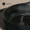 thumbnail image 3 of Avallon 16.5 " Round Glass Vessel Sink, Black, 3 of 10
