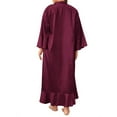 thumbnail image 5 of XXLvision Women's Plus Size Lace Satin Lingerie Kimono Nightgown Bath Robe Sleepwear Nightwear, 5 of 5